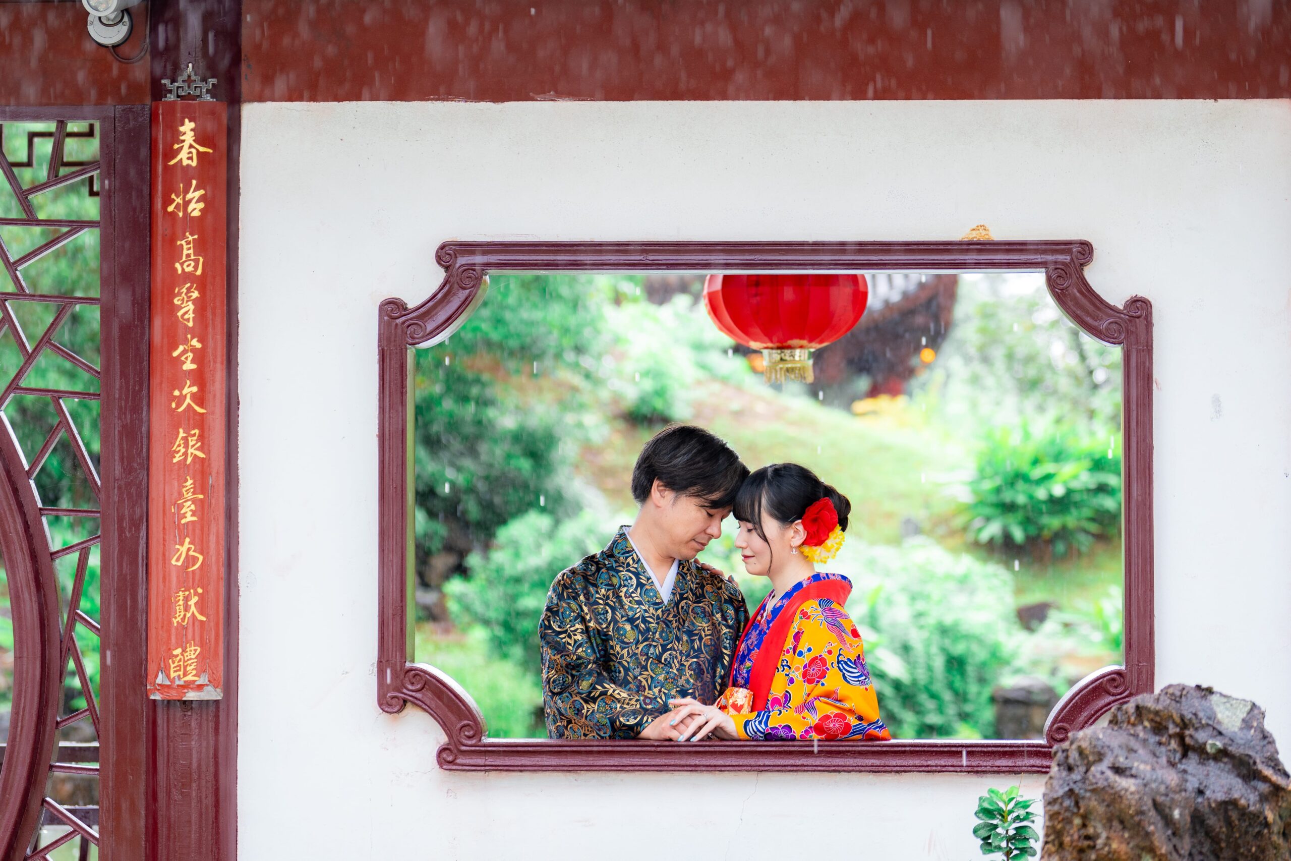 福州園での琉装フォト撮影｜沖縄那覇市