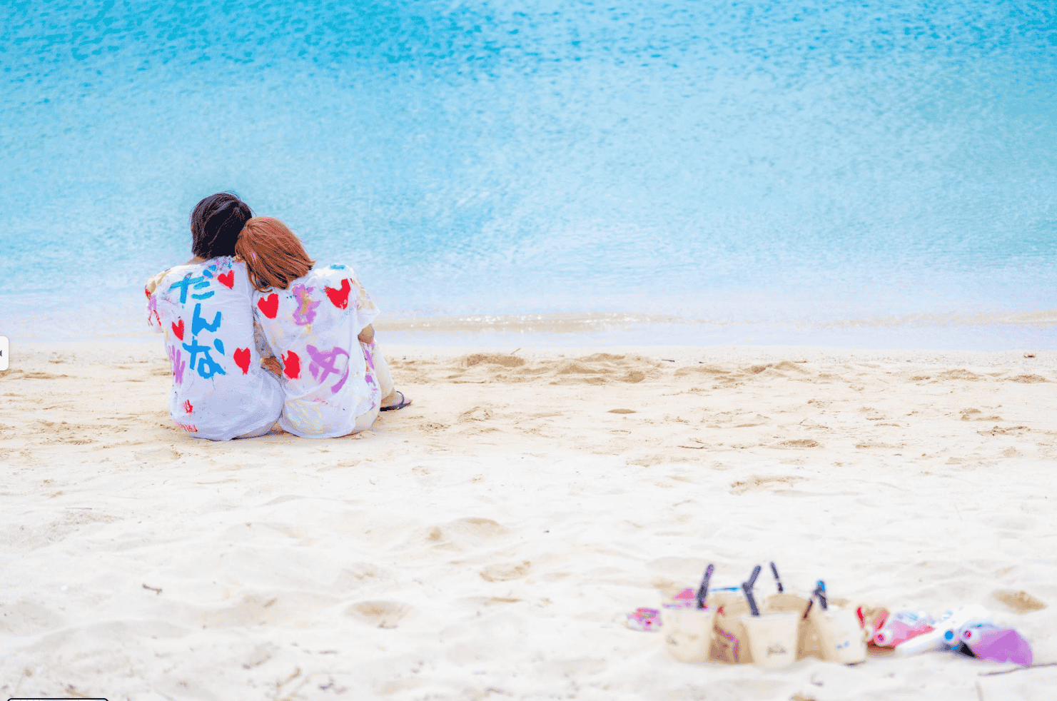 沖縄 ペイントフォト お客様の声 新婚旅行カップル アラハビーチ